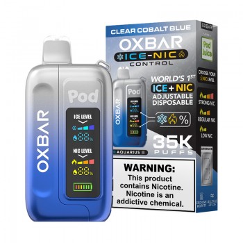 Clear Emerald OXBAR Ice-Nic Control 35K 35000 Puffs Disposable Vape By Pod Juice 5%