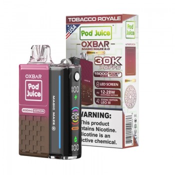 Tobacco Royale OXBAR Magic Maze 2 Pod Juice 30K 30000 Puffs Disposable Vape Kit