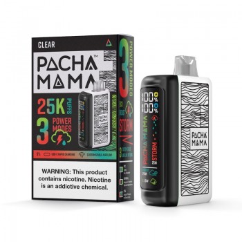 Clear Pachamama 25K 25000 Puffs Disposable Vape 25W 5%