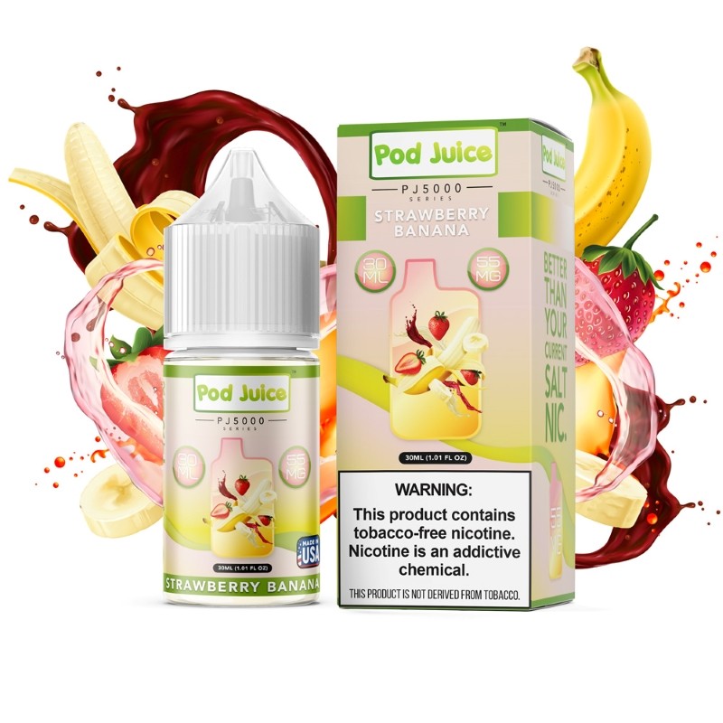 strawberry banana pod juice pj5000 series e-juice