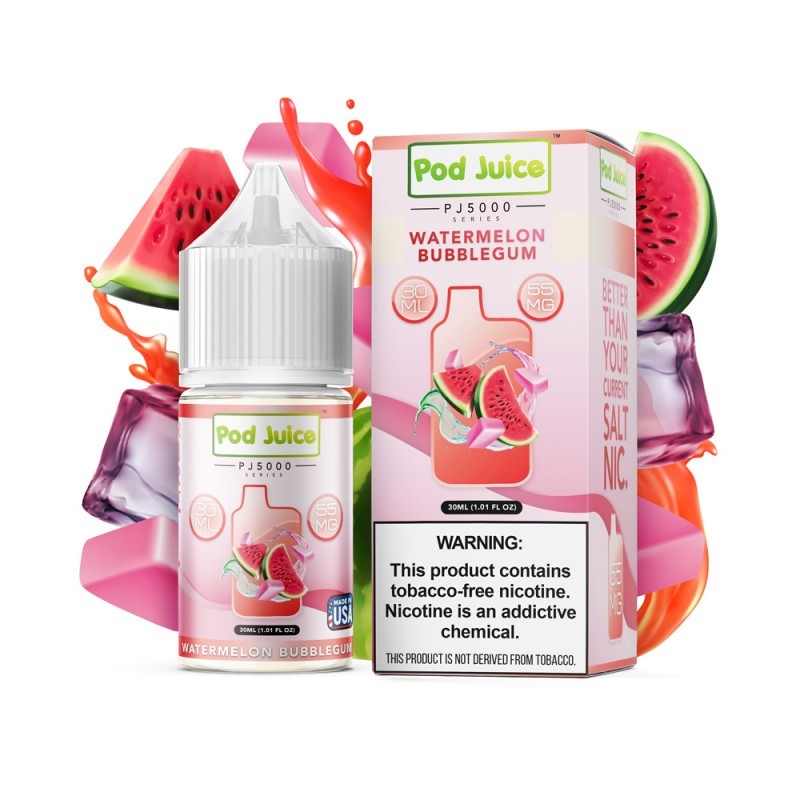 watermelon bubblegum pod juice pj5000 series e-juice