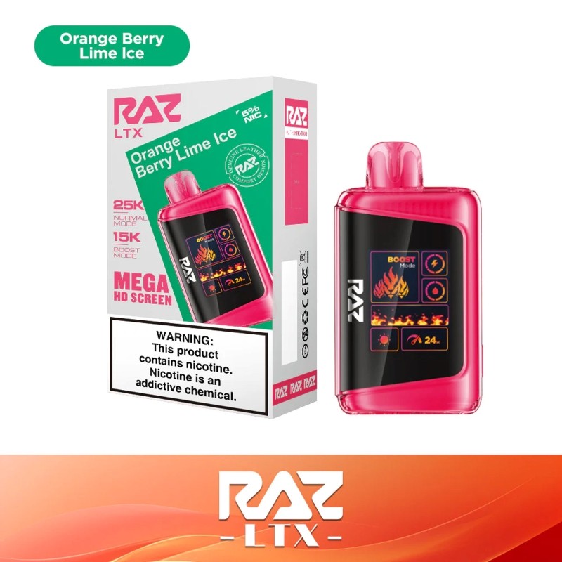 raz ltx 25k disposable orange berry lime ice