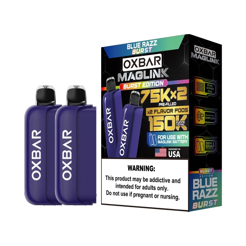 blue razz burst oxbar maglink 75k pod