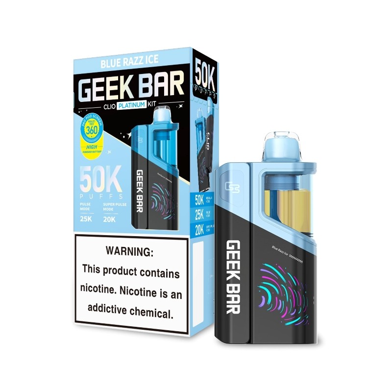 blue razz ice geek bar clio platinum 50000