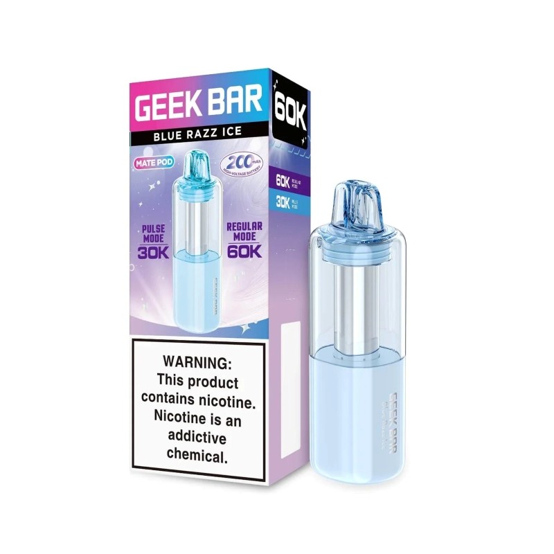 blue razz ice geek bar mate 60k pod