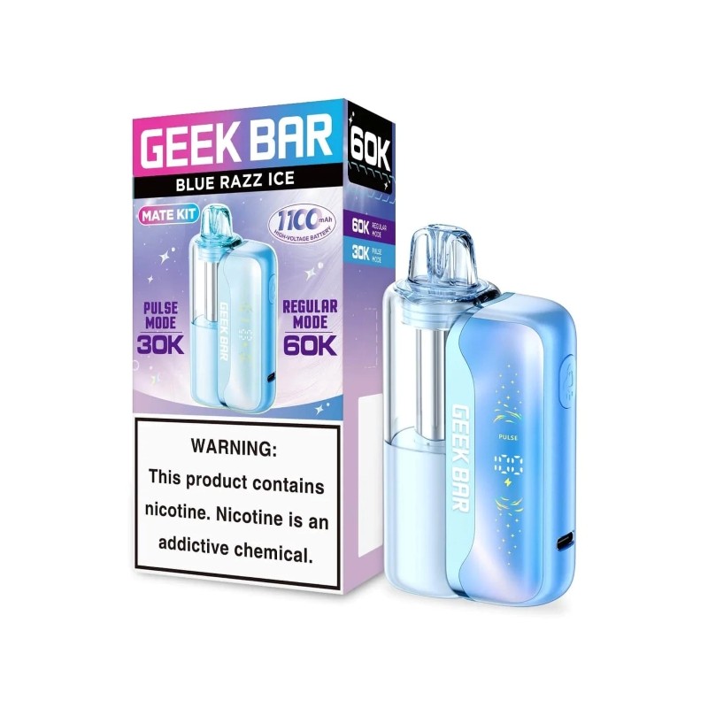 blue razz ice geek bar mate 60k kit