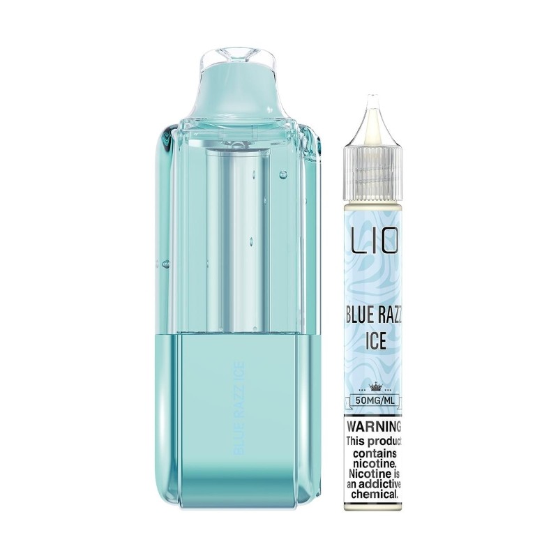 blue razz ice ijoy xp100k bottle and pod