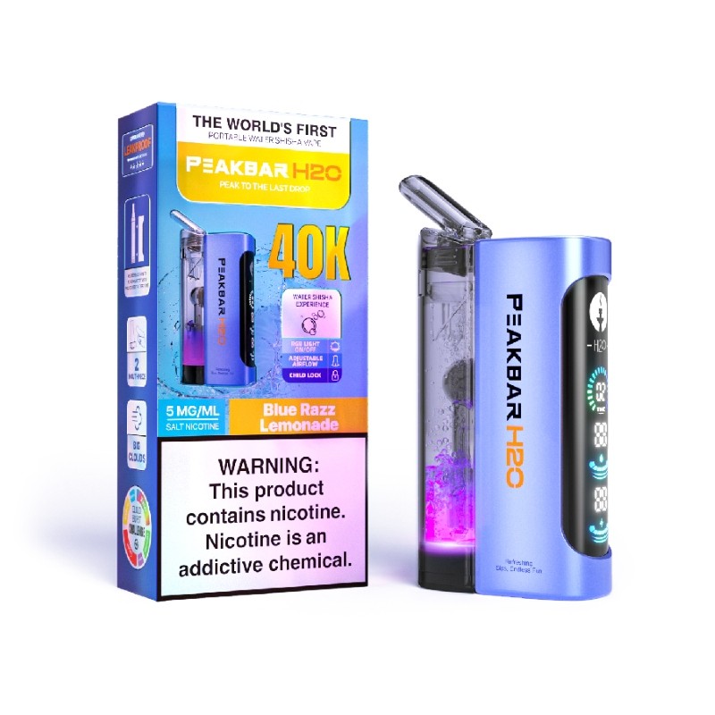 blue razz lemonade peakbar h2o 40k