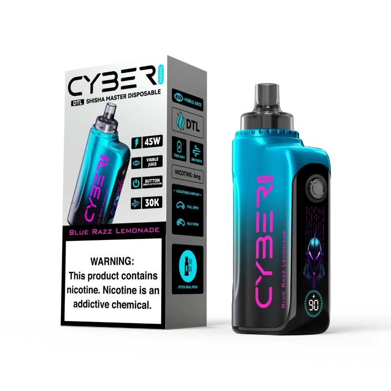 blue razz lemonade keystone cyber shisha 30k