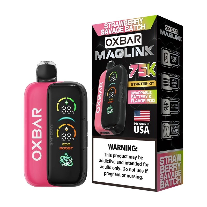strawberry savage batch oxbar maglink 75k kit