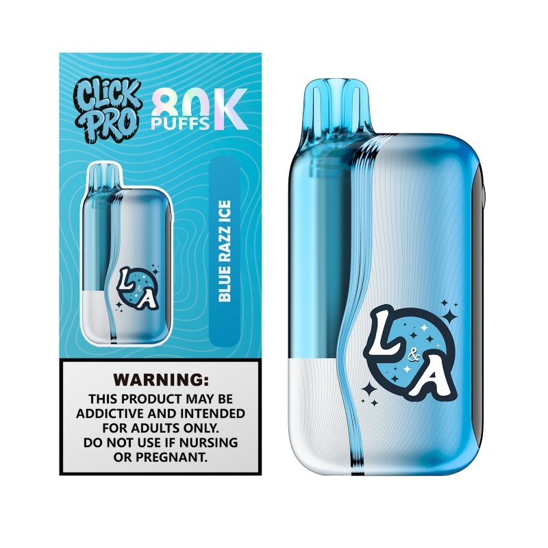 blue razz ice l&a click pro 80k