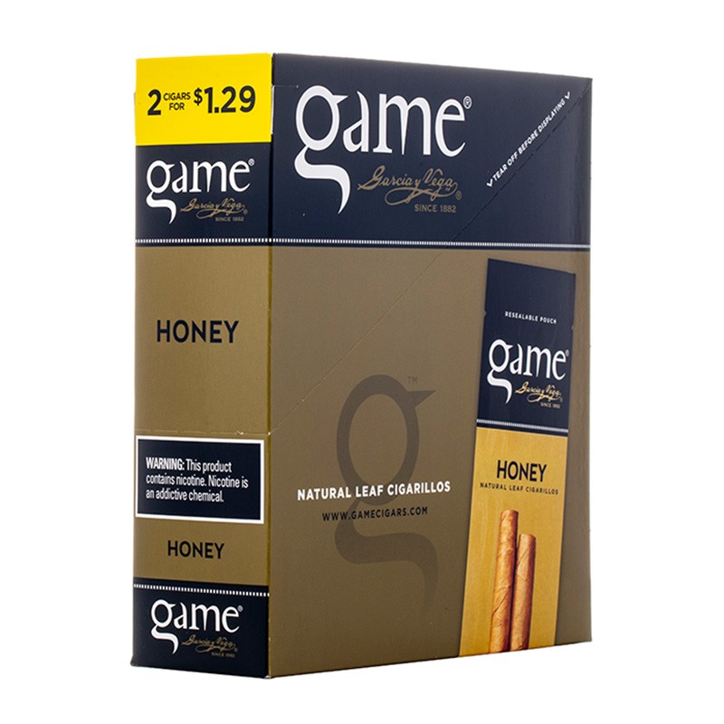 game leaf honey cigarillos box