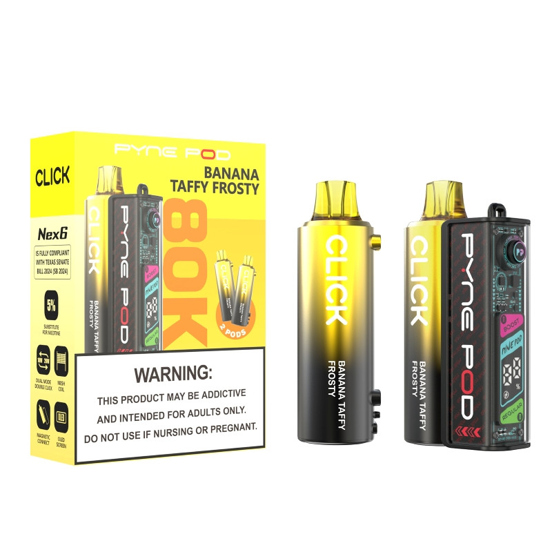 pyne pod disposable vape Click 80K Kit 5% Flavour:Grape Lush Switch:Waka SoPro 600 Disposable Best Fruity Vapes |