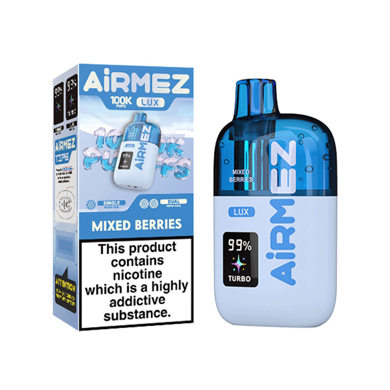 lux vape disposable Airmez 100K 650mAh FLAVORS:Strawberry B-POP cooling vape Best In Grass -