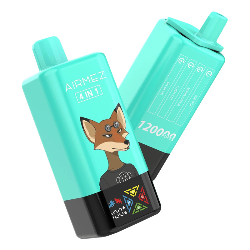 4 in 1 vape disposable AiRMEZ Fox 4-in-1 120K 3% Flavor:Raspberry Lush Ice Brand_Goo'd State Summary | We
