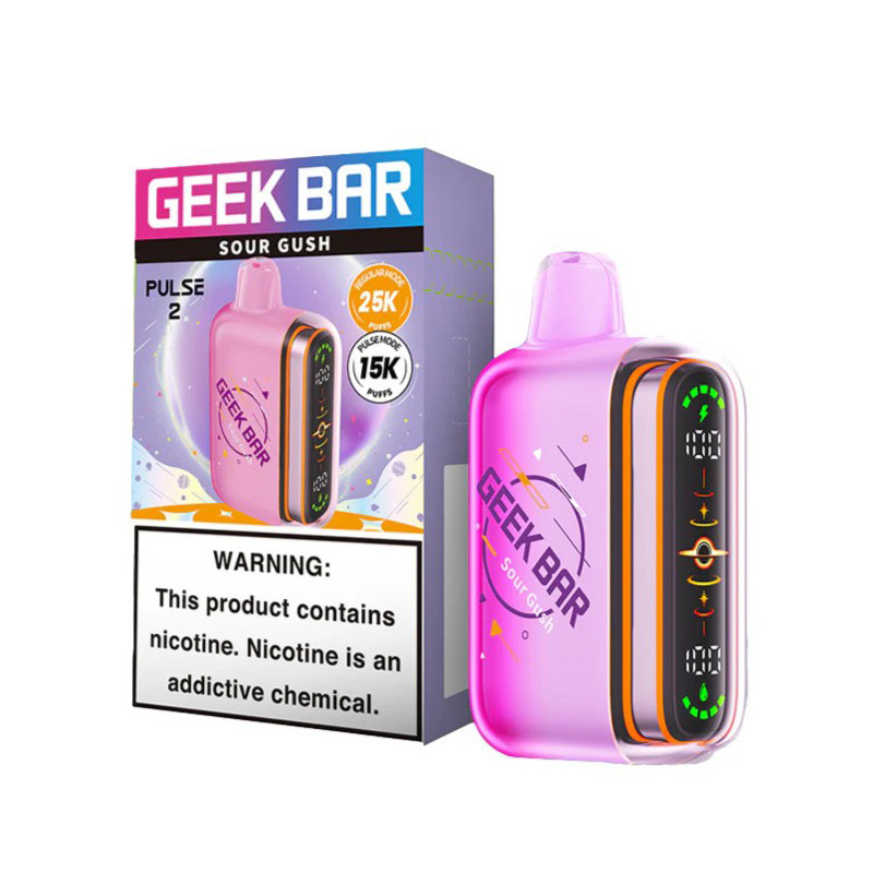 sour blue gush geek bar Pulse 2 25K 25000 Puffs Disposable Vape 5% contains_nicotine_true Select Flavor ::Orange Dragon Triple Berry Geek Bar