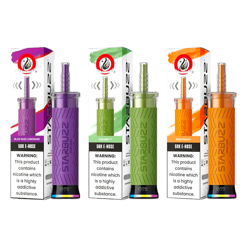 starbuzz disposable vape 50K 50000 Puffs E-Hose 40ml DISPOSABLE DEVICE exodus blue lotus vape Sabor:Aloe Grape