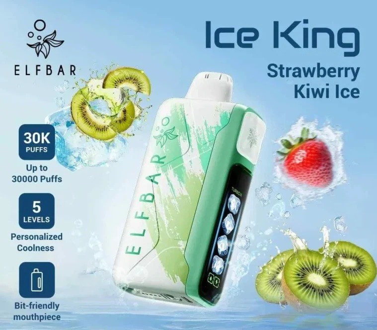 elf bar ice king 30k strawberry kiwi ice