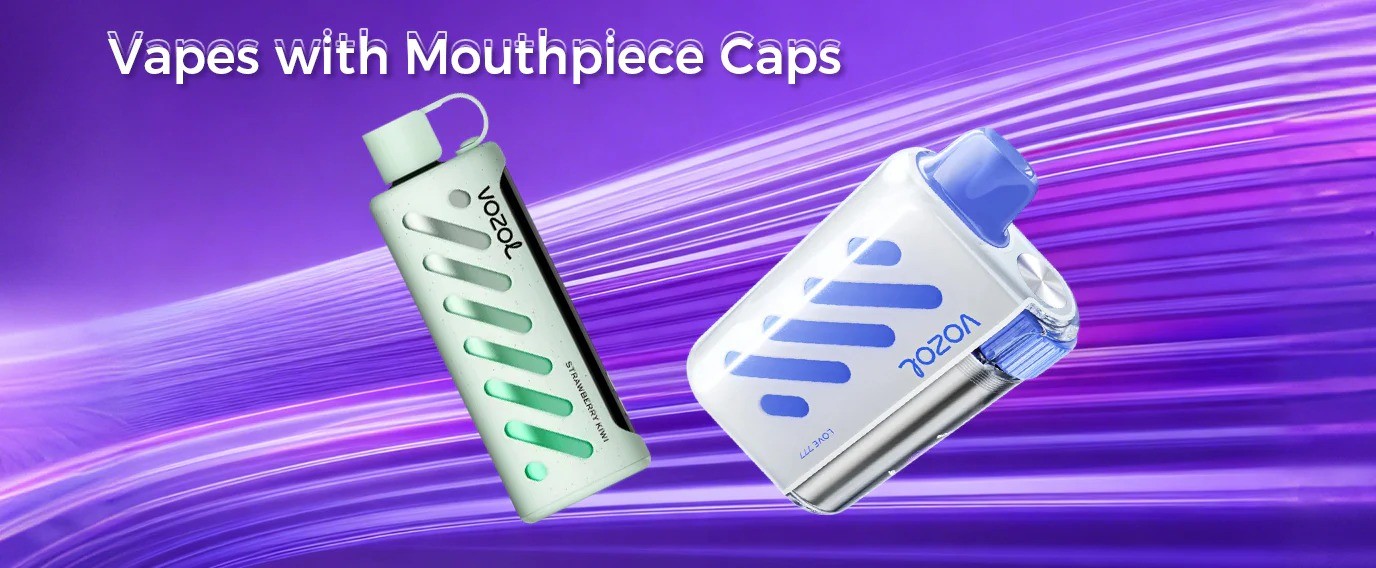 vape with mouthpiece cap