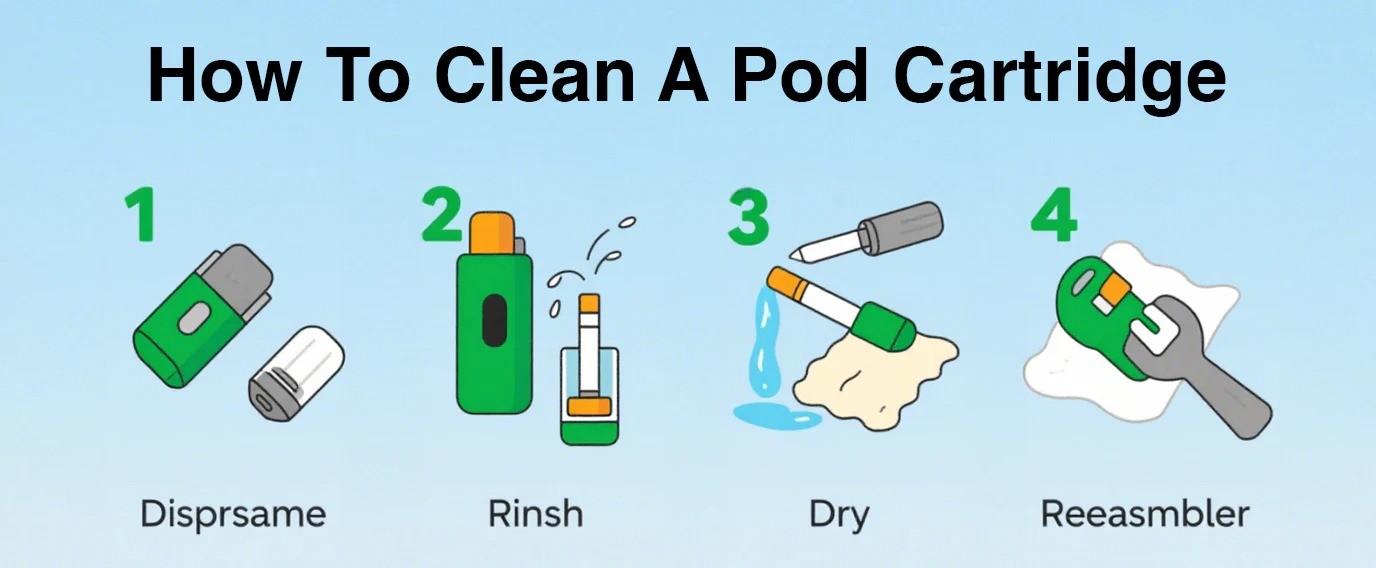 how to clean pod cartridge