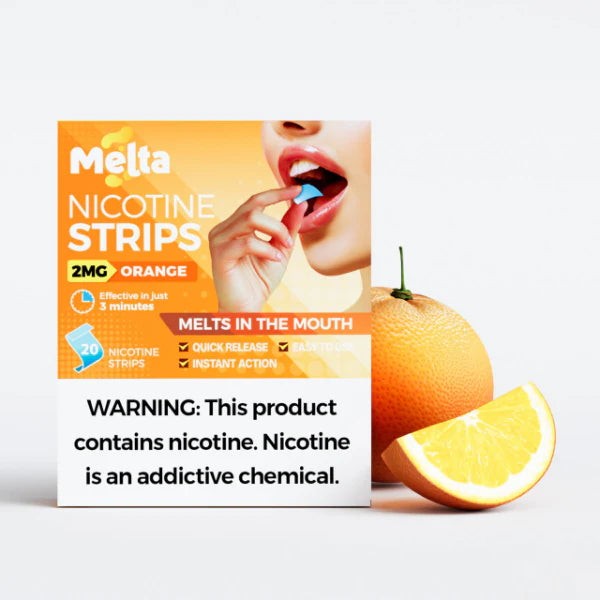 orange melta nicotine strips