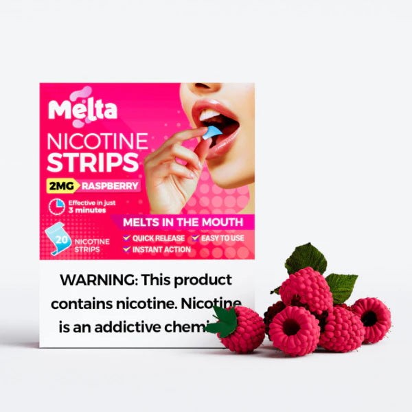 raspberry melta nicotine strips