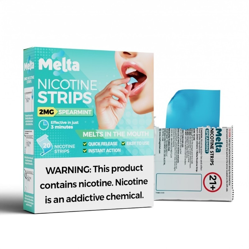 spearmint melta nicotine strips