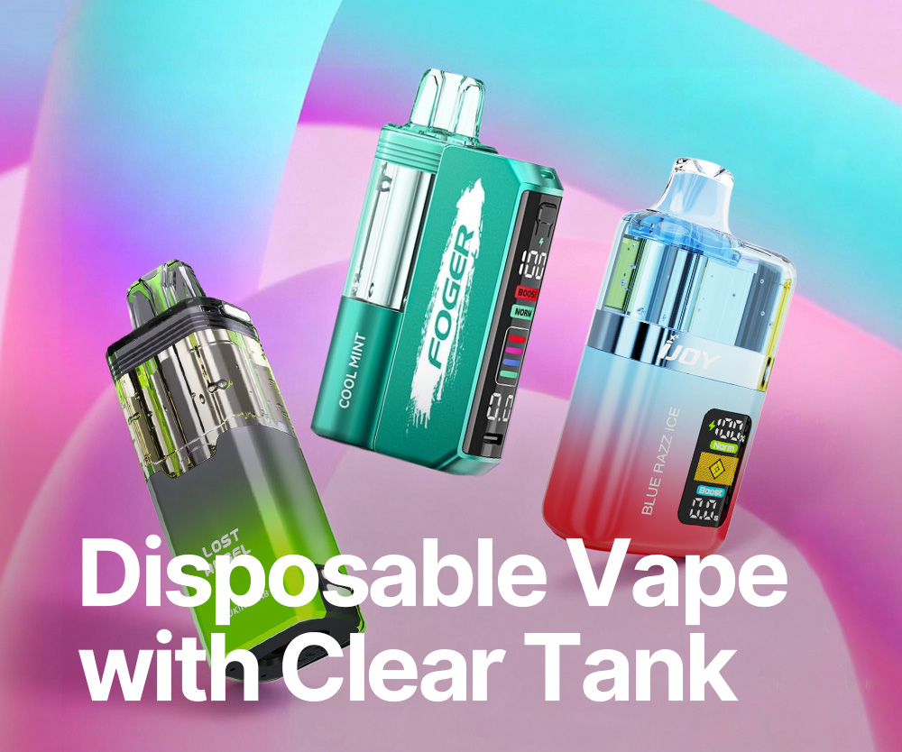 disposable vape with clear tank