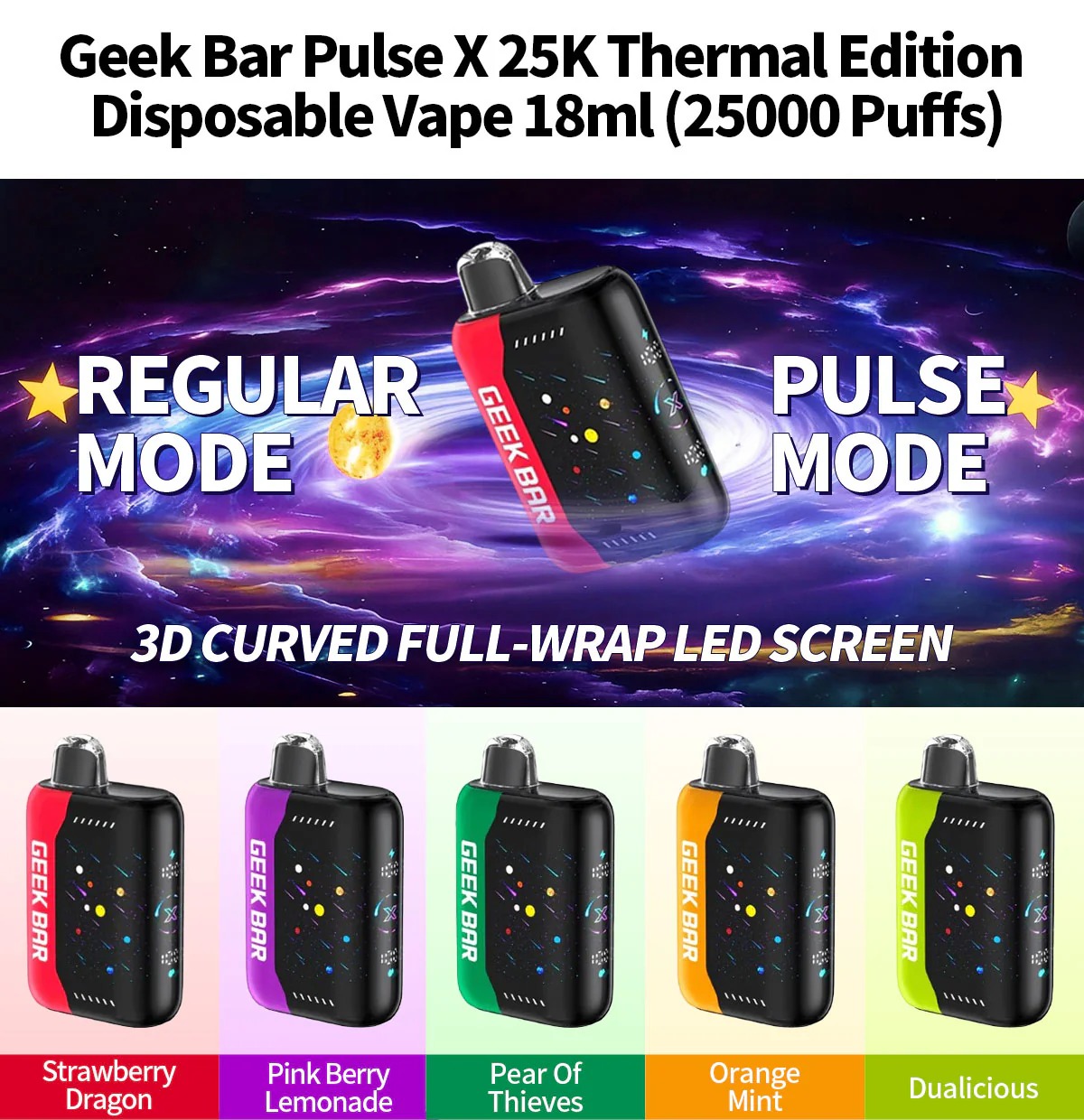 geek bar pulse x 25k thermal edition