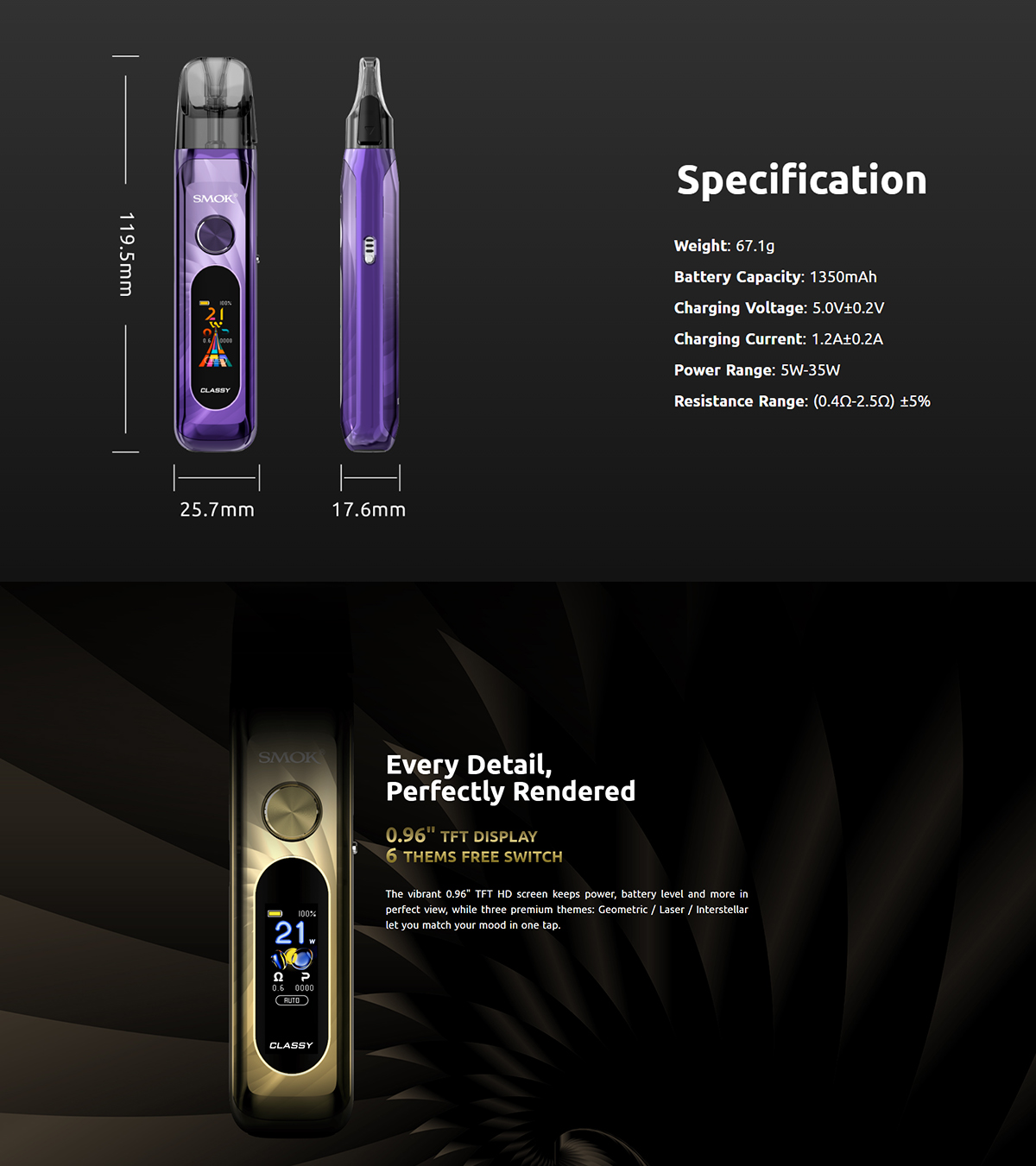 smok novo classy pod system kit