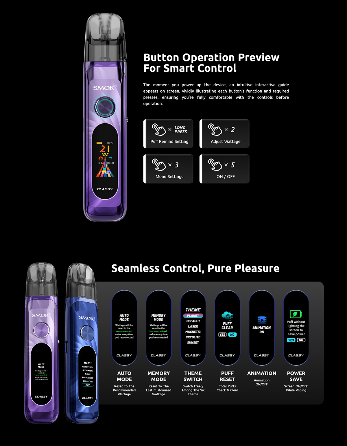 smok novo classy pod system