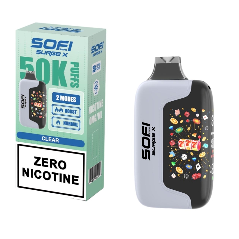 non nicotine vape price Clear SOFI Surge X 50K Zero Disposable Pod Vape Batteries ripple FRUIT SET offers Vape Kit Features-Side fill Type:[Empty] PnP X MTL Pod - Black (2-Pack)